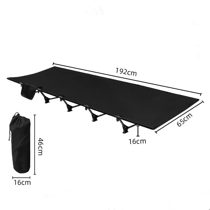 ：Lightweight camping cot unfolded and packed dimension